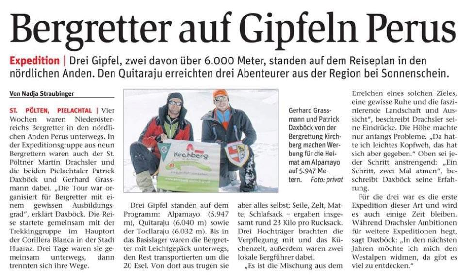 Bergretter auf Gipfeln Perus 25